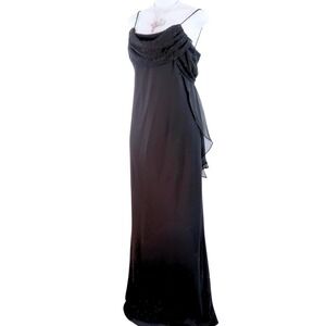 y2k black rhinestone maxi dress